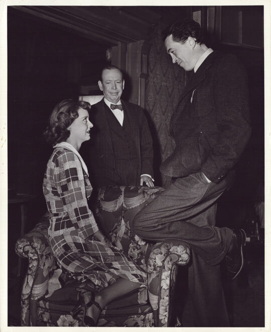 BETTE DAVIS, JOHN HUSTON | IN THIS OUR LIFE (1942) BTS photo by Bob Beerman