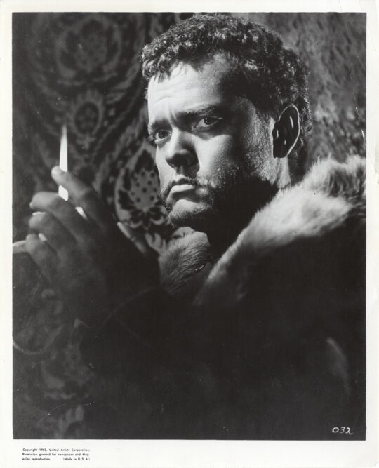 Orson Welles (actor, director) OTHELLO [1953, 1955] Photo archive