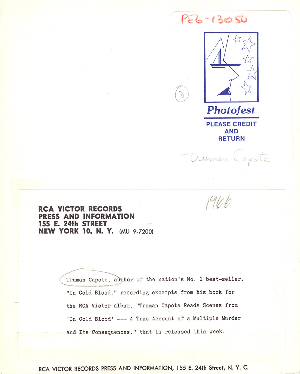 TRUMAN CAPOTE (1953-78) Photo archive - Image 2