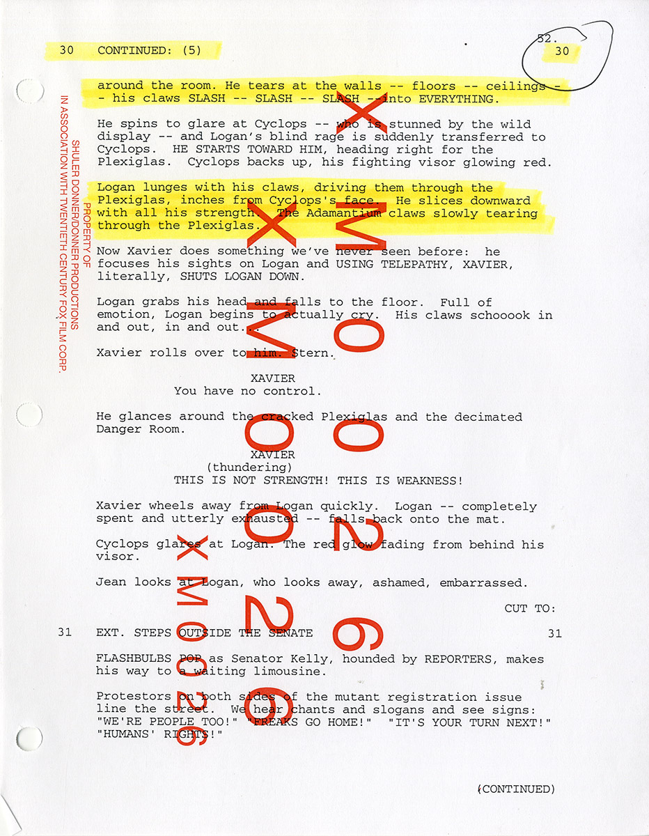 Bryan Singer (director) X-MEN (May 11, 1998) Film script - Image 2