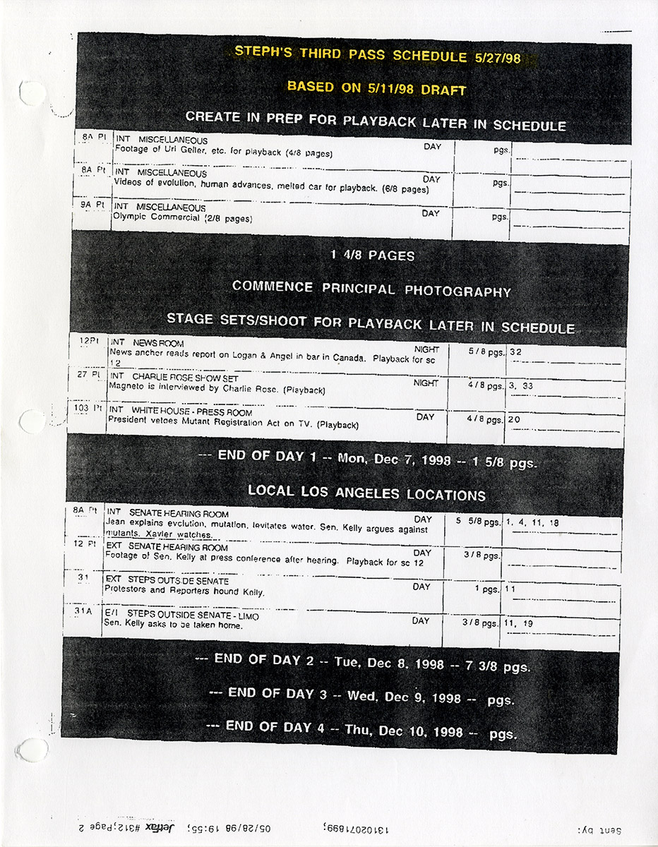 Bryan Singer (director) X-MEN (May 11, 1998) Film script - Image 4