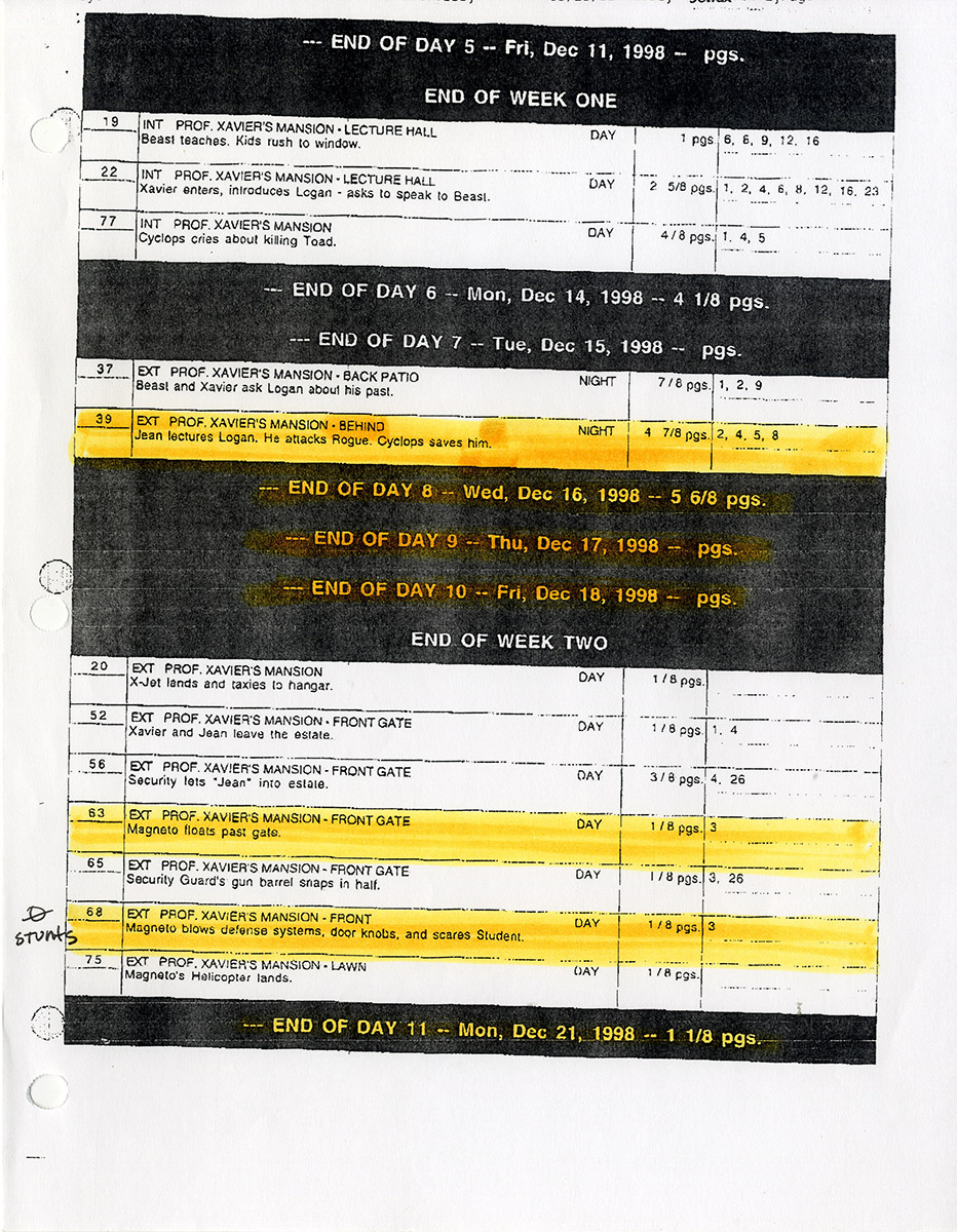 Bryan Singer (director) X-MEN (May 11, 1998) Film script - Image 5