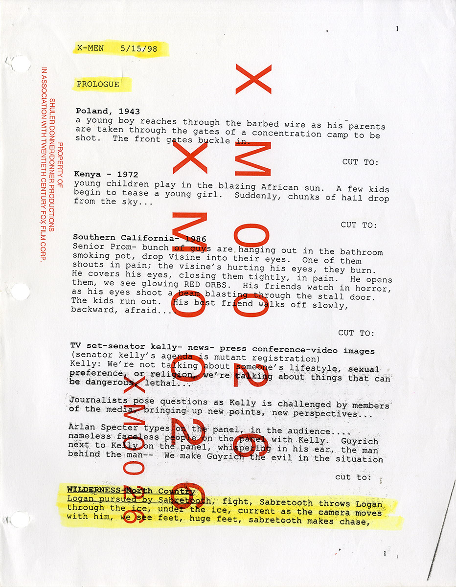 Bryan Singer (director) X-MEN (May 11, 1998) Film script - Image 8